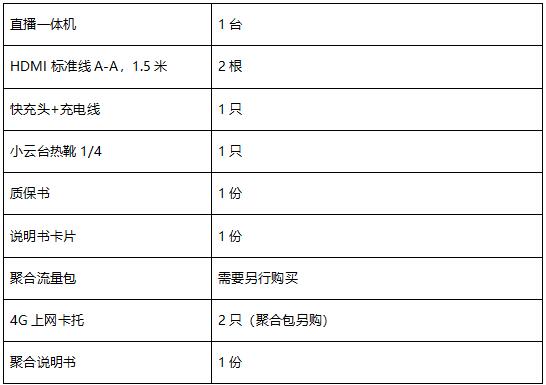 T8300便携式直播机清单